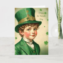 St. Patrick's Day-kort i retrostil