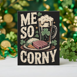 St Patrick's Day-kort Irländsk middags-humor Julkort