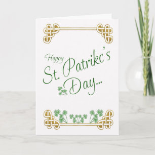St patrick's day-kort med Shamrock Celtic Knot Kort