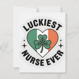 St Patrick's Day-kort sjuksköterska fru Julkort