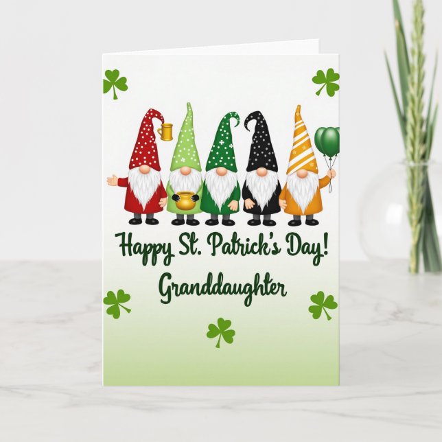 St Patricks Day Kort till barnbarns dotter (Framsida)