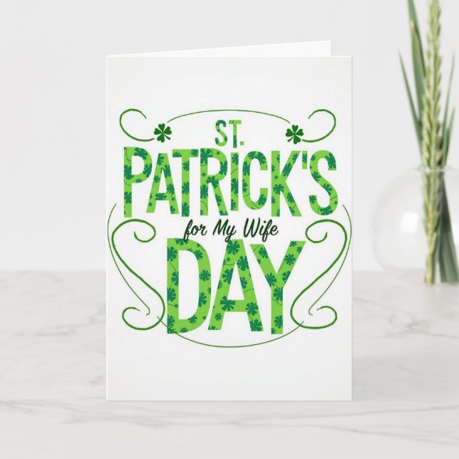 St Patricks Day-kort till fru Kort (Framsida)