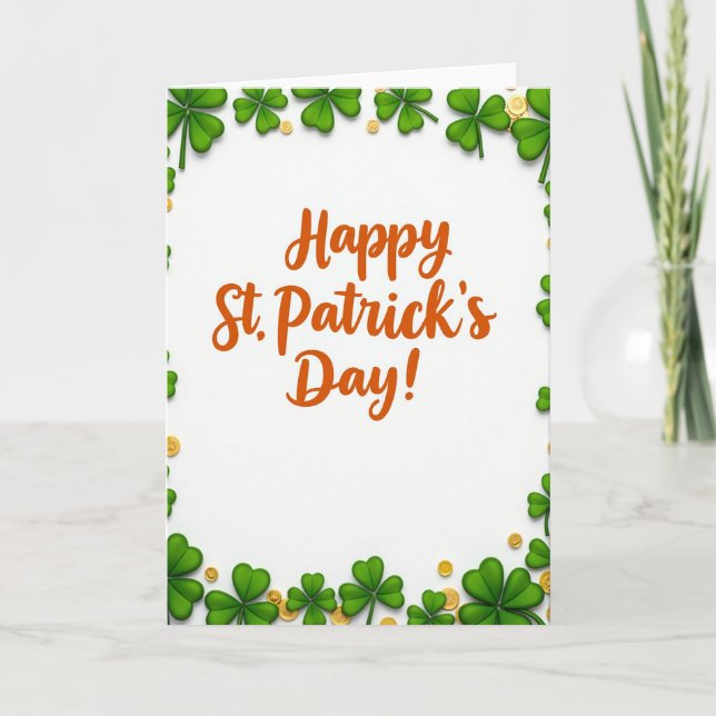St Patricks Day-kort till make Kort (Framsida)