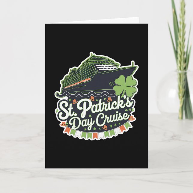 St Patrick's Day Kryssningsfartyg Kryssning Shamro Kort (Framsida)