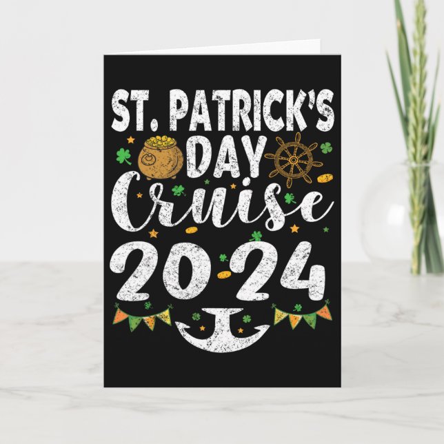 St Patricks Day Kryssningsfartyg Sällskap Rollig F Kort (Framsida)