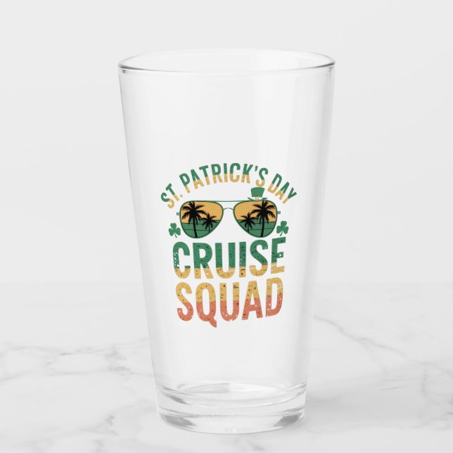 St Patrick's Day Kryssningsgäng Rollig Familj Matc Glaskopp (Framsida)