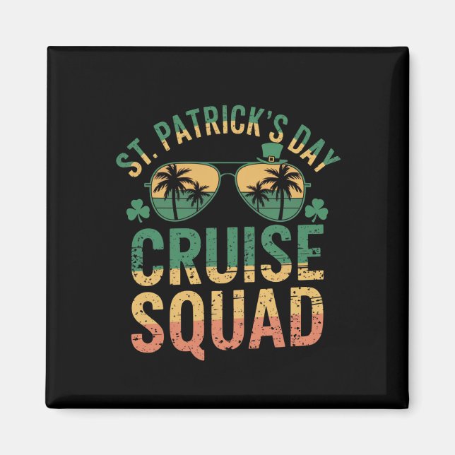 St Patrick's Day Kryssningsgäng Rollig Familj Matc Magnet (Framsidan)