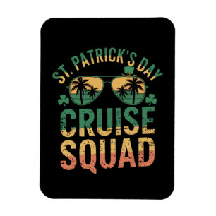 St Patrick's Day Kryssningsgäng Rollig Familj Matc Magnet