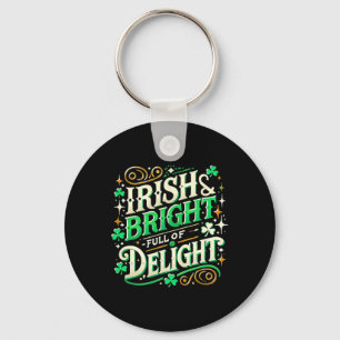 St Patricks Day Kvinnor Shamrock Saint Patricks Da Nyckelring