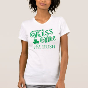 St. Patricks Day Kyss Mig Damtröja T Shirt