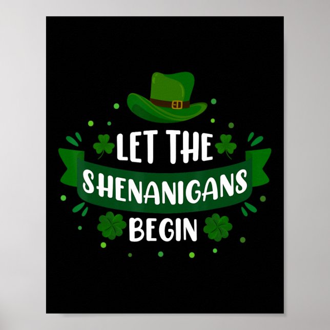 St Patricks Day La Dej Shenanigans Börja Lucky St Poster (Framsidan)