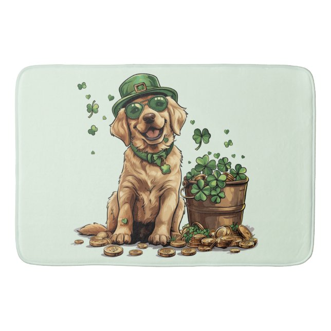 St. Patrick's Day Labrador Retriever Hund Badrumsmatta (Framsidan)
