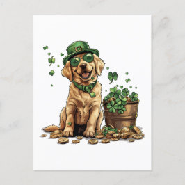 St. Patrick's Day Labrador Retriever Hund Vykort