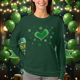St patricks day | Långärmad med schampyrer Tee