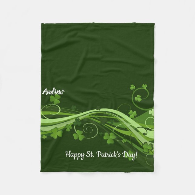St patricks day lap Blanket för rullstol Fleecefilt (Framsidan)