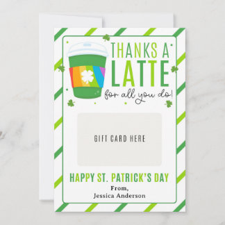 St. Patrick's Day Lärare Kaffe Presentkort Innehav Inbjudningar