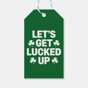 St Patrick's Day Låt oss bli turade irländska klöv Presentetikett