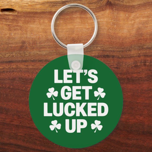 St Patrick's Day Låt oss bli turade upp irländsk k Nyckelring (Framsida)