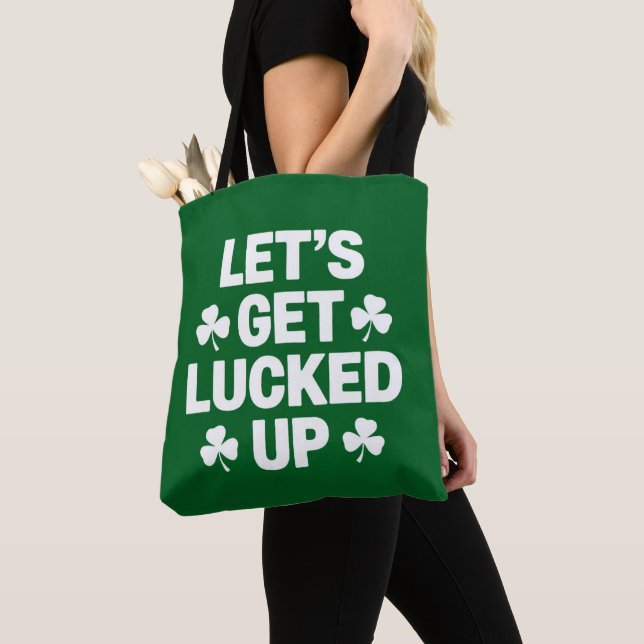 St Patrick's Day Låt oss bli turade upp irländska  Tygkasse (Närbild)