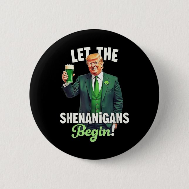 St patricks day: Låt shenanigans börja trunkera Knapp (Framsida)