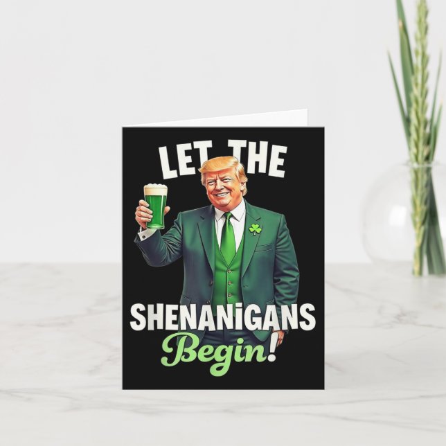 St patricks day: Låt shenanigans börja trunkera Kort (Framsida)