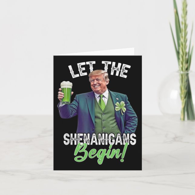 St patricks day: Låt shenanigans börja trunkera Kort (Framsida)