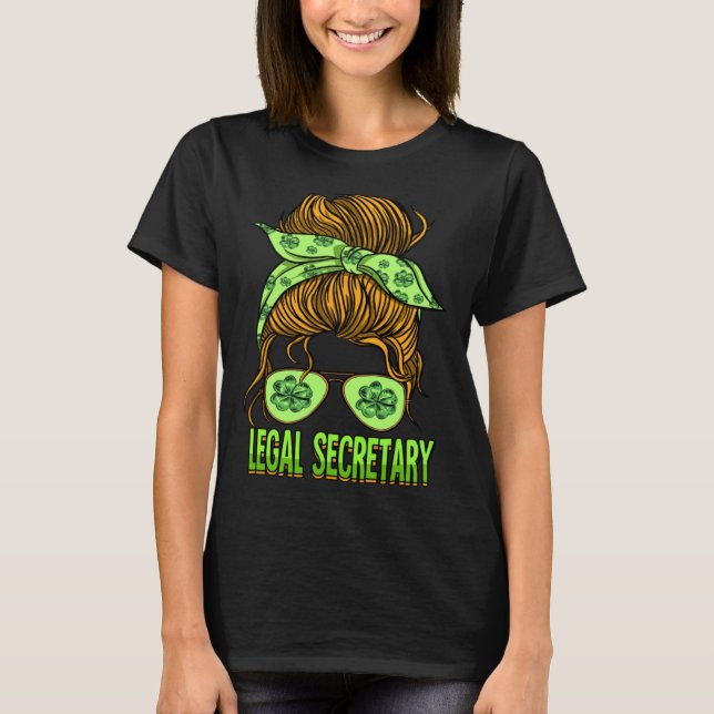 St Patricks Day Legal Secretary T Shirt (Framsida)