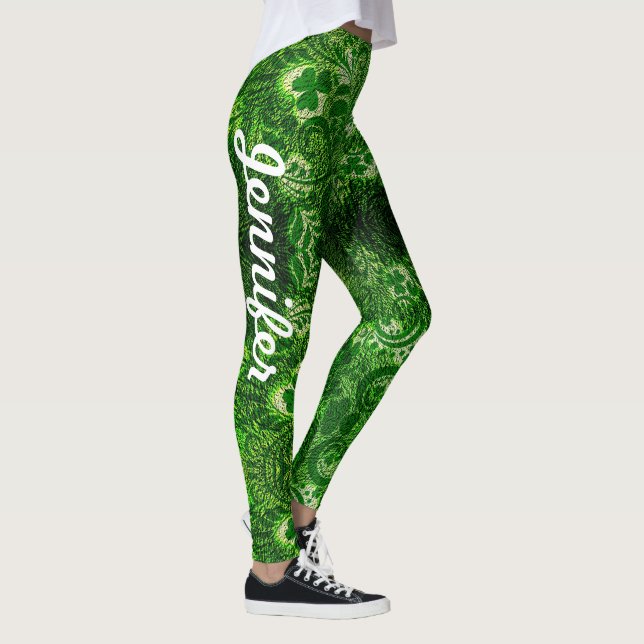 St Patrick's Day Leggings Saint Patrick Byxor (Höger)