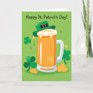 St Patricks Day Lekfull Ölmugg Semesterkort Helgkort