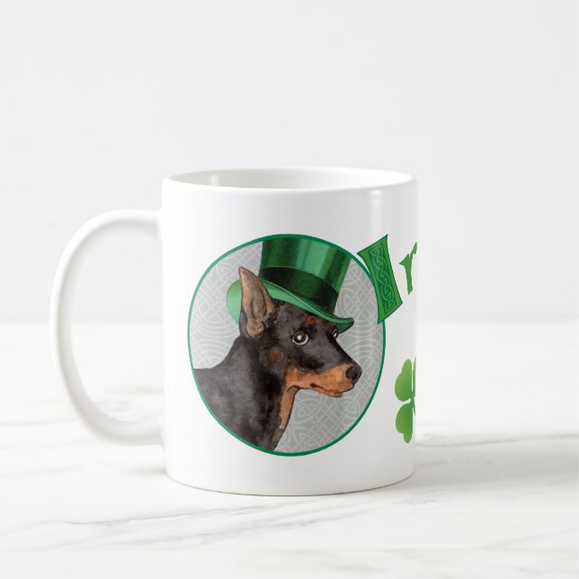 St. Patrick's Day Leksak Manchester Terrier Kaffemugg (Vänster)