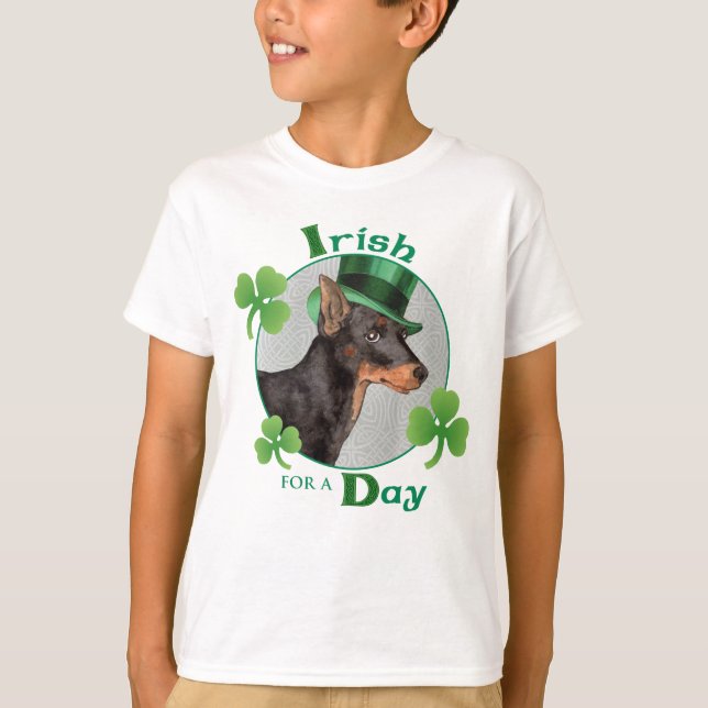 St. Patrick's Day Leksak Manchester Terrier T Shirt (Framsida)
