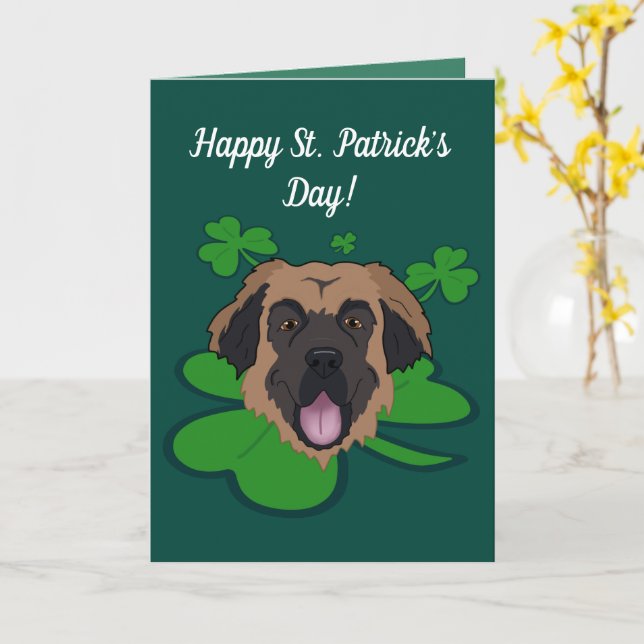 St. Patrick's Day Leonberger Kort (Gul blomma)