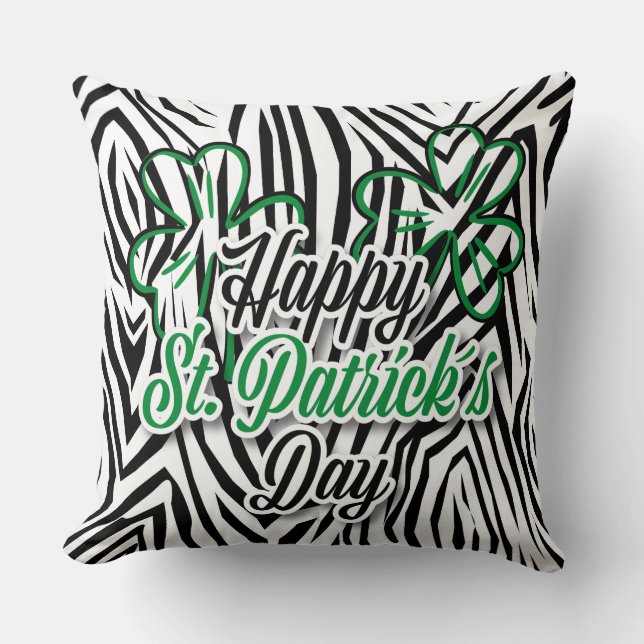 St patrick's day Leopard Skriv ut Pillow... Kudde (Framsida)