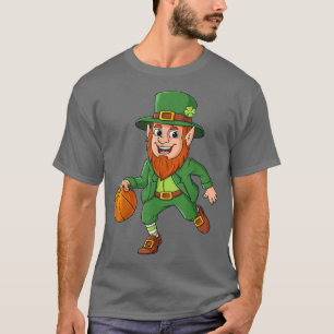 St patricks day Leprechaun Basketball Lucky Boys G T Shirt