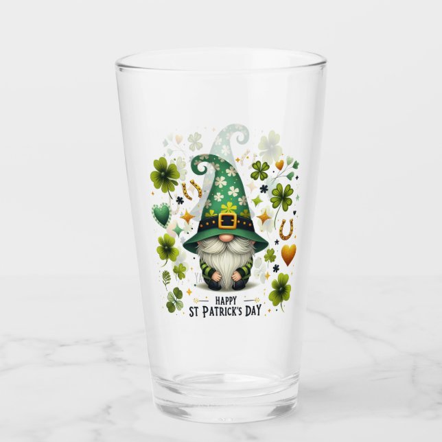 St patricks day Leprechaun Gnome Glaskopp (Framsida)