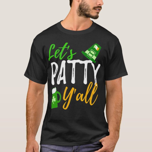St patricks day Leprechaun Hat Grönt Beer Lets T Shirt (Framsida)