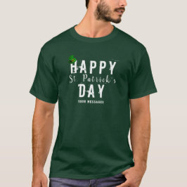 St patrick's day Leprechaun Hat med meddelande T Shirt