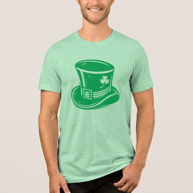 St. Patrick's Day Leprechaun Hat T Shirt (Framsida)