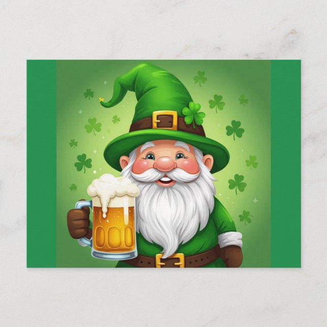 St. Patrick's day leprechaun  Helg Vykort (Framsida)