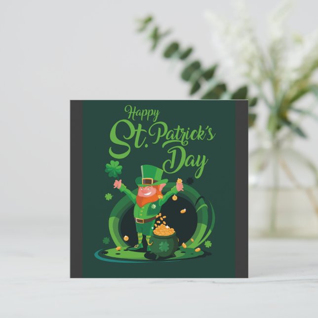 St. Patrick's Day Leprechaun-inbjudan  Inbjudningar (Stående Fram)