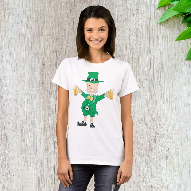 St Patrick's Day Leprechaun med Beer Mugg T Shirt (Skapare uppladdad)