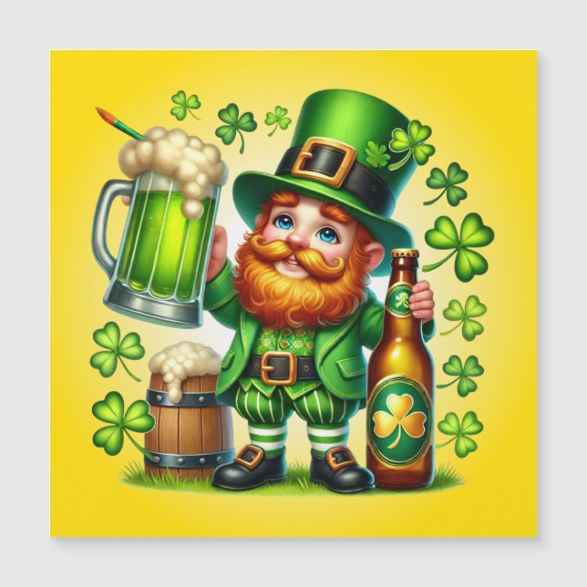 St. Patrick's Day Leprechaun Öl Design-65218 (Framsida)