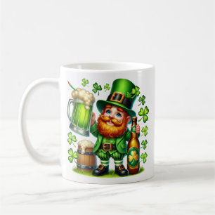 St. Patrick's Day Leprechaun Öljustdesign-65218 Kaffemugg