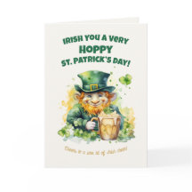 St. Patrick's Day Leprechaun Roligt Kort