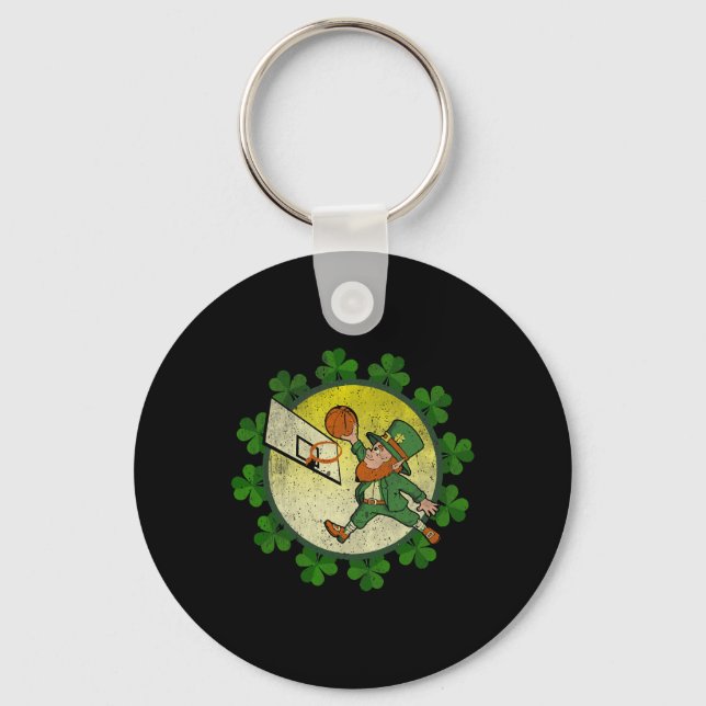 St Patricks Day Leprechaun Skelett Lucky Nyckelring (Framsida)