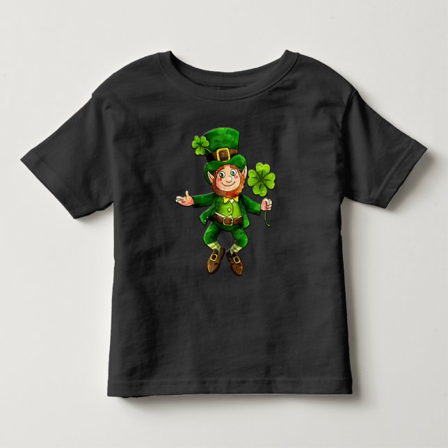 St. Patrick's Day Leprechaun Småpojkar T-shirt (Framsida)