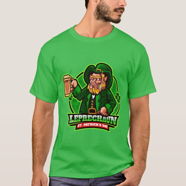 St. Patrick's Day Leprechaun T Shirt (Framsida)