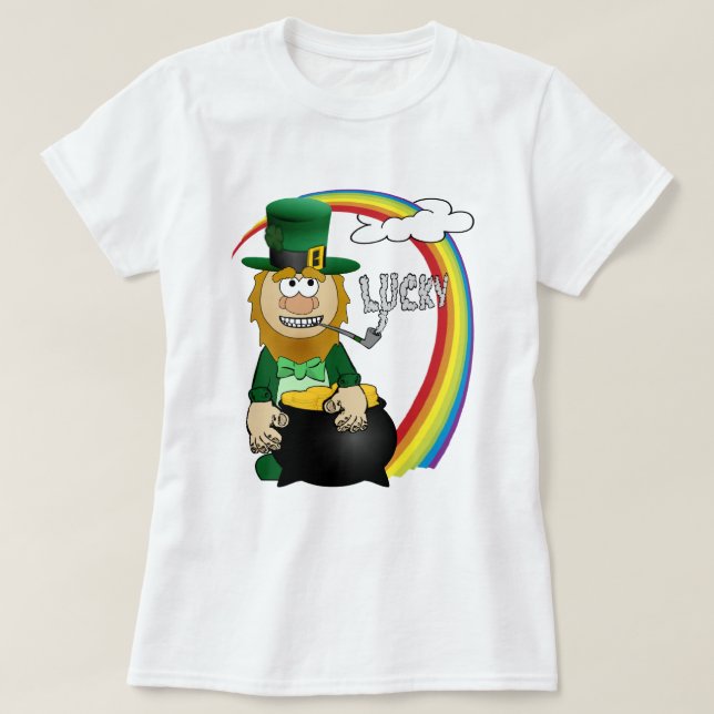 St. Patrick's Day Leprechaun T-Shirt (Design framsida)