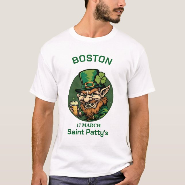 St. Patrick's Day Leprechaun T Shirt (Framsida)