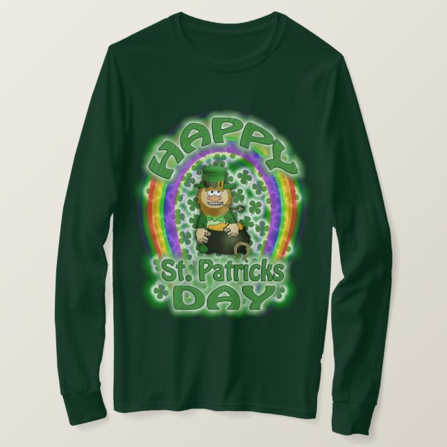 St patricks day Leprechaun Tröja (Design framsida)